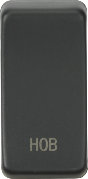 Knightsbridge Anthracite Engraved Switch Cover marked "HOB"