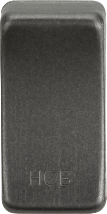 Knightsbridge Smoked Bronze Engraved Switch Cover marked "HOB"