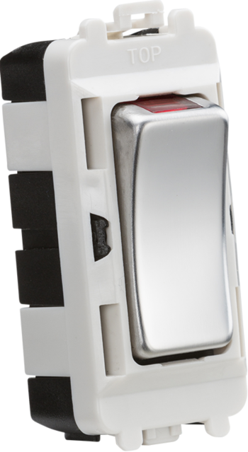 Knightsbridge Polished Chrome 20AX Double Pole Module with LED Indicator