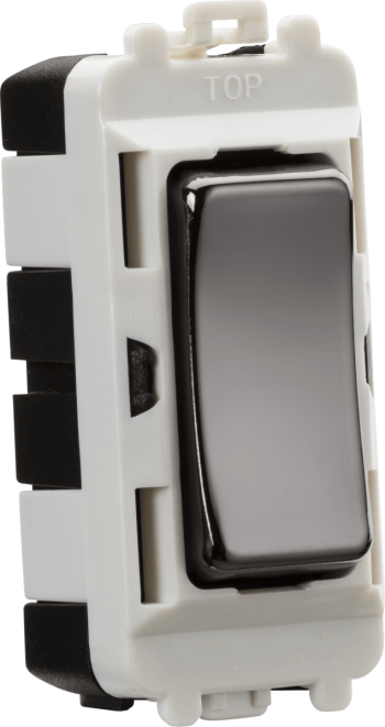Knightsbridge Black Nickel 20AX 2 way Single Pole Module (centre off)