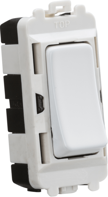 Knightsbridge Matt White 20AX 2 way Single Pole Module (centre off )