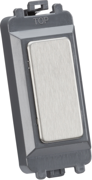 Knightsbridge Brushed Chrome Blank Grid Module
