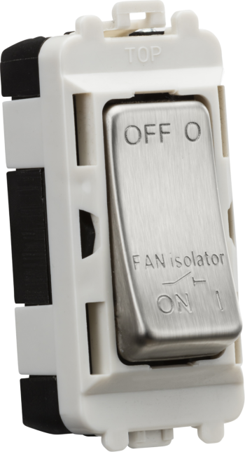Knightsbridge Brushed Chrome 10A Fan Isolator Module