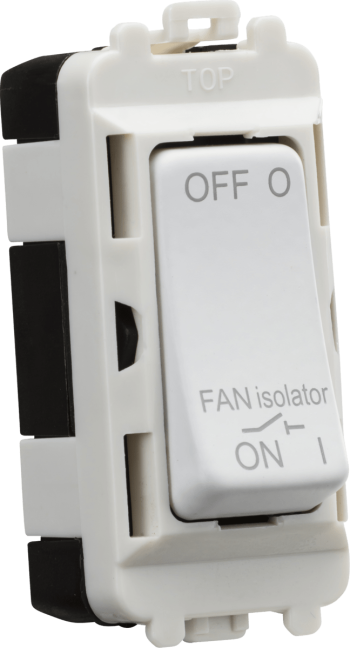 Knighsbridge Matt White 10A Fan Isolator Module