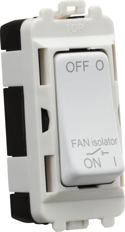 Knighsbridge Matt White 10A Fan Isolator Module