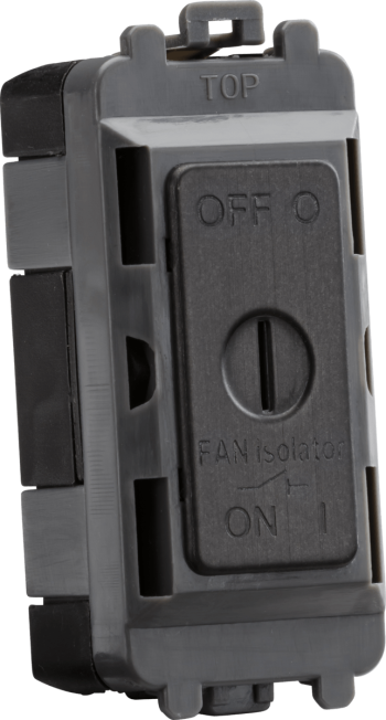 Knightsbridge Smoked Bronze 10A Fan Isolator Key Switch Module