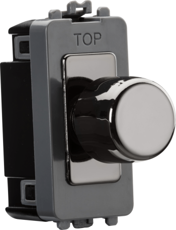 Knightsbridge Black Nickel 6A 1 Gang 2-way Dummy Dimmer Module