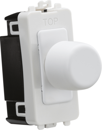Knightsbridge Matt White 6A 1 Gang 2-way Dummy Dimmer Module