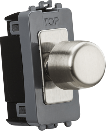 Knightsbridge Brushed Chrome 2-way 10-150W (5-150W LED) Intelligent Dimmer Module