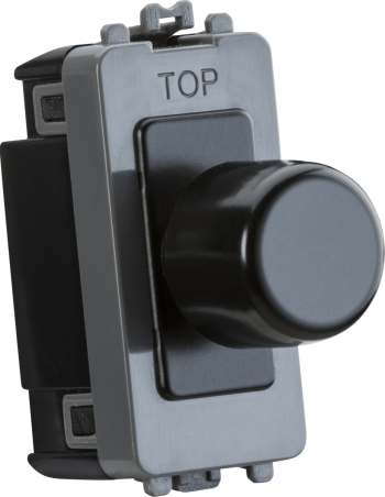 Knightsbridge Matt Black 6A 1 Gang 2-way Dummy Dimmer Module