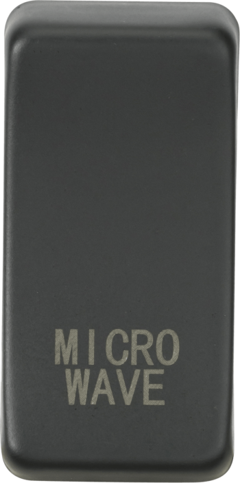 Knightsbridge Anthracite Engraved Switch Cover marked "MICROWAVE"