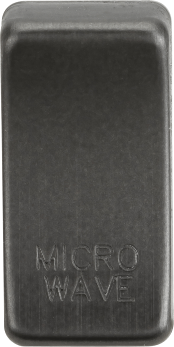 Knightsbridge Smoked Bronze Engraved Switch Cover marked "MICROWAVE"