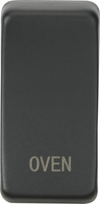 Knightsbridge Anthracite Engraved Switch Cover marked "OVEN"