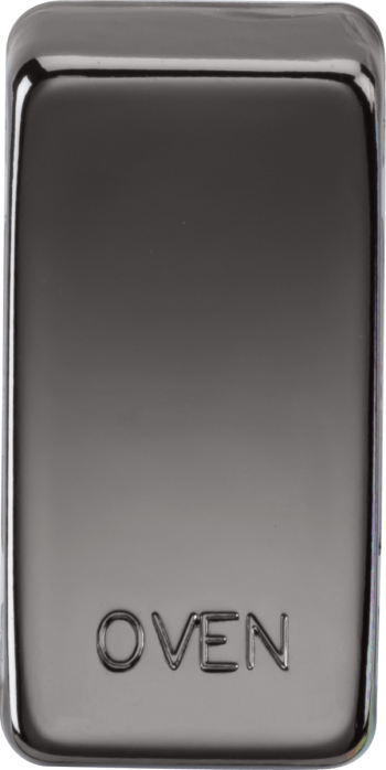 Knightsbridge Black Nickel Engraved Switch Cover marked "OVEN"