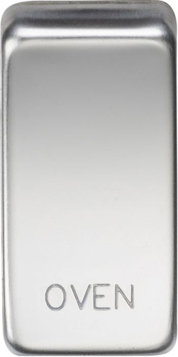 Knightsbridge Polished Chrome Engraved Switch Cover marked "OVEN"