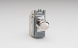 Varilight Power Grid Steel Modules  2-Way V-Plus Push On/Off Rotary Dimmer 40-400W (1 Grid Space)