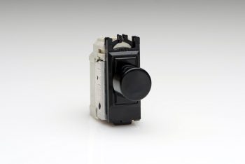 Varilight Black 2-Way Push-On/Off Rotary LED Dimmer 0-120W (1-10 LEDs) (1 Grid Space) Module