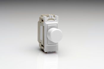 Varilight White 2-Way Push-On/Off Rotary LED Dimmer 0-120W (1-10 LEDs) (1 Grid Space) Module