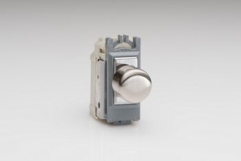 Varilight Power Grid Steel Modules 2-Way V-Com Push On/Off Rotary LED Dimmer 15-180W