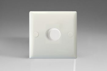 Varilight White Value 1-Gang 2-Way Push-On/Off Rotary Dimmer 1 x 60-400W