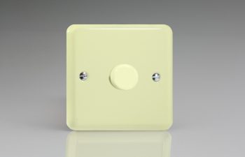 Varilight Lily White Chocolate 1-Gang 2-Way Push-On/Off Rotary LED Dimmer 1 x 0-120W (1-10 LEDs)