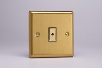 Varilight Classic Brushed Brass 1-Gang 1-Way V-Pro Multi-Point Remote/Tactile Touch Control Master LED Dimmer 1 x 0-100W (1-10 LEDs)
