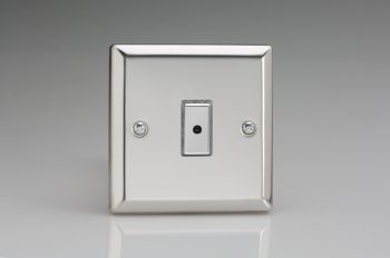 Varilight Classic Mirror Chrome 1-Gang 1-Way V-Pro Multi-Point Remote/Tactile Touch Control Master LED Dimmer 1 x 0-100W (1-10 LEDs)