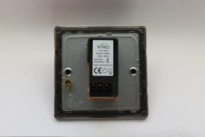 Varilight Essential Brushed Steel 1-Gang 2-Way V-Pro Push On/Off Rotary LED Dimmer 1 x 0-120W - Image 2