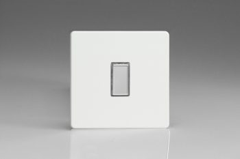 Varilight Flat Plate Screwless Premium White 1-Gang Tactile Touch Control Dimming Supplementary Controller for use with Multi-Point (formerly Eclique2) Master on 2-Way Circuits