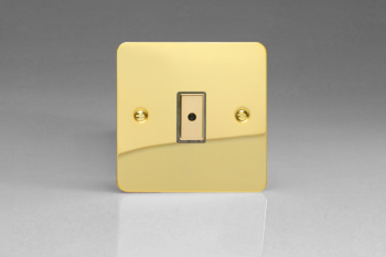 Varilight Ultraflat Polished Brass 1-Gang 1-Way Remote/Tactile Touch Control Master LED Dimmer 1 x 0-100W (1-10 LEDs)