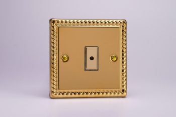 Varilight Classic Georgian Brass 1-Gang 1-Way Remote/Tactile Touch Control Master LED Dimmer 1 x 0-100W (1-10 LEDs)