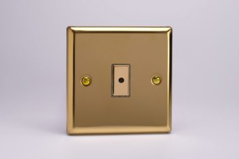 Varilight Classic Victorian Brass 1-Gang 1-Way Remote/Tactile Touch Control Master LED Dimmer 1 x 0-100W (1-10 LEDs)