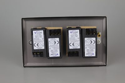 Varilight Classic Mirror Chrome 4-Gang 2-Way Push-On/Off Rotary LED Matrix Dimmer 4 x 15-180W (max 20 LEDs) (Twin Plate) - Image 2