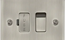 BG Electrical Nexus Metal brushed Iridium 13A Switched Connection Unit