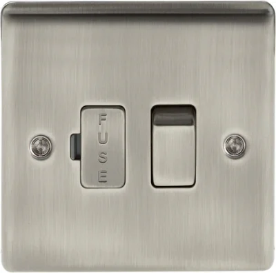 BG Electrical Nexus Metal brushed Iridium 13A Switched Connection Unit