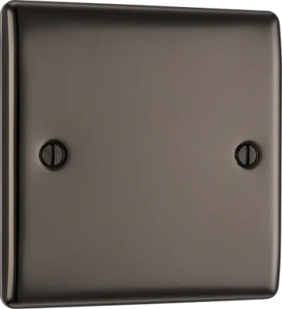 BG Electrical Nexus Metal Black Nickel, Single Blank Plate