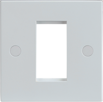 Knightsbridge White Square Edge 1 Gang Modular Faceplate