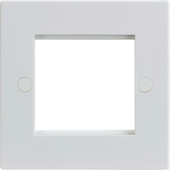 Knightsbridge White Square Edge 2 Gang Modular Faceplate