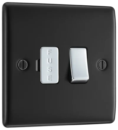 BG Electrical Nexus Metal Switched Spur 13A - Matt Black