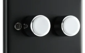 BG Electrical Nexus Metal 2-Way Double Trailing Edge Dimmer Push On/Off - Matt Black
