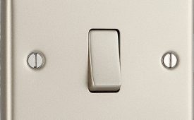BG Electrical 20A Double Pole Switch + Neon - Pearl Nickel