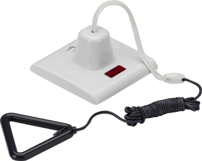 50A DP Pull Cord Switch with Neon and Mechanical On/Off [Part M Compliant]