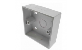 Single Gang PVC - 32mm Single Gang PVC Back Box with 20mm Knockout - White