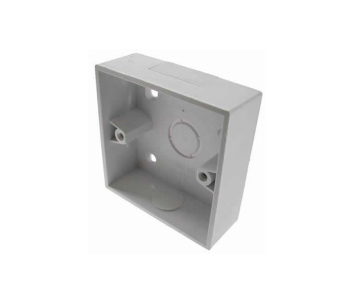 Single Gang PVC - 32mm Single Gang PVC Back Box with 20mm Knockout - White
