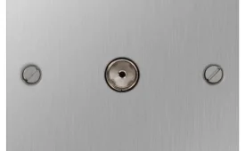 BG Electrical Flat Plate Brushed Steel 1 Gang Co-Axial Socket