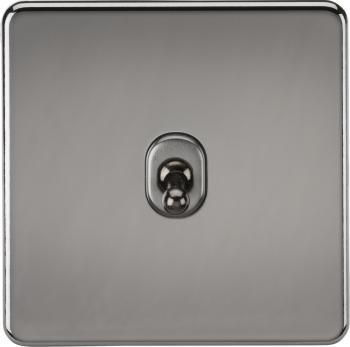 Knightsbridge Screwless Black Nickel 10AX 1G Intermediate Toggle Switch