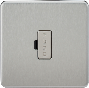 Knightsbridge Screwless Brushed Chrome 13A Fused Spur Unit