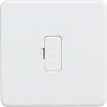 Knightsbridge Screwless Matt White 13A Fused Spur Unit