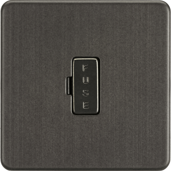 Knightsbridge Screwless Smoked Bronze 13A Fused Spur Unit