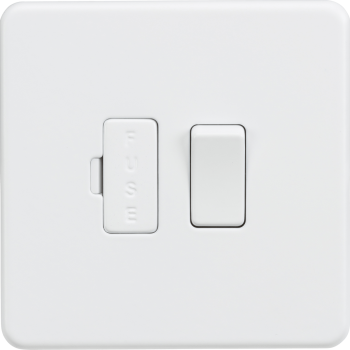 Knightsbridge Screwless Matt White 13A Switched Fused Spur Unit